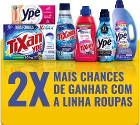 2x mais chances de ganhar com a linha roupas